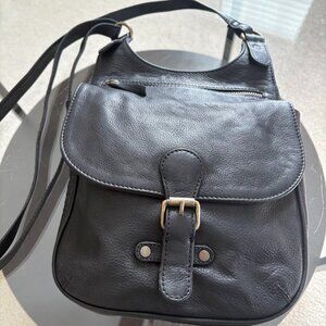 FatFace Anna Black Oiled Crossbody Bag